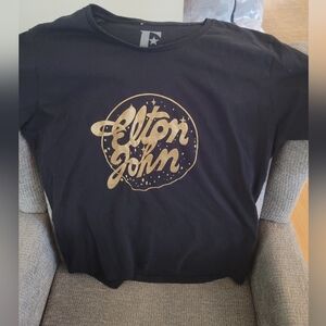 Elton John Black Shirt Size XL